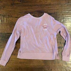 Purple patches crew neck